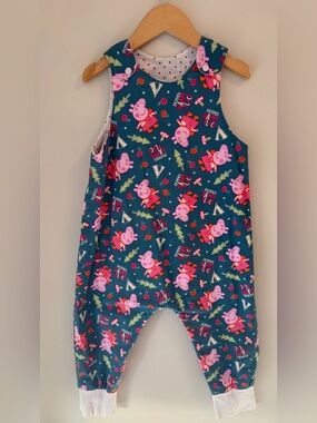 Handmade Peppa Pig “Happy Place” Romper Size 3